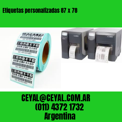 Etiquetas personalizadas 87 x 78