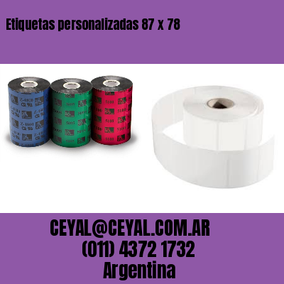 Etiquetas personalizadas 87 x 78