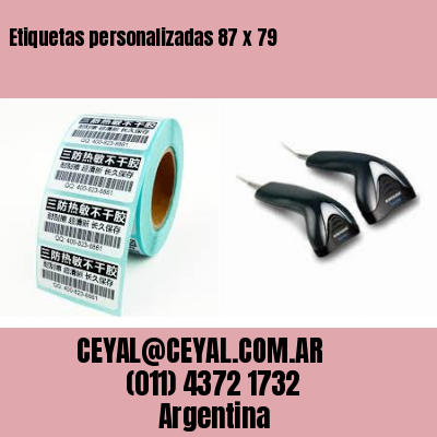 Etiquetas personalizadas 87 x 79