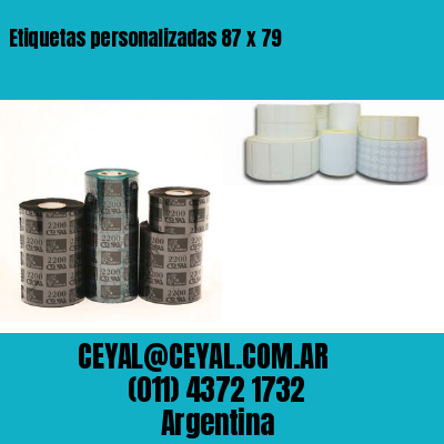 Etiquetas personalizadas 87 x 79