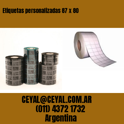 Etiquetas personalizadas 87 x 80