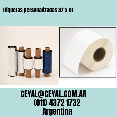 Etiquetas personalizadas 87 x 81