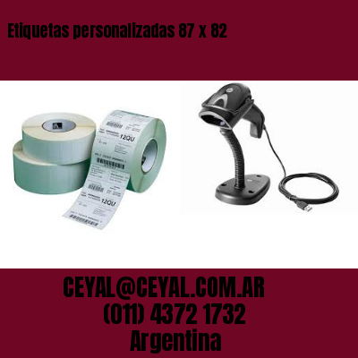 Etiquetas personalizadas 87 x 82