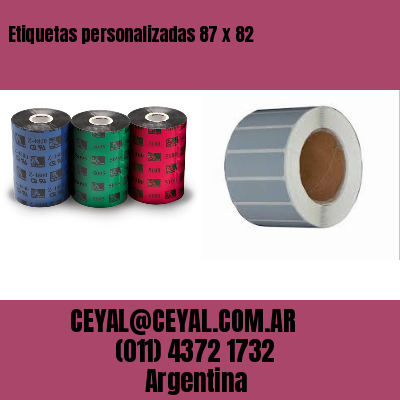 Etiquetas personalizadas 87 x 82