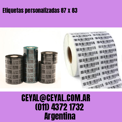 Etiquetas personalizadas 87 x 83