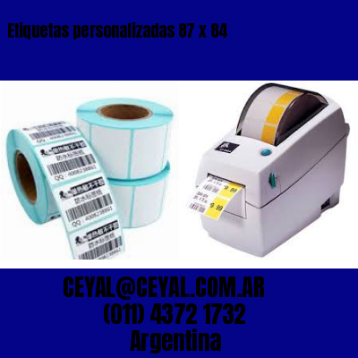 Etiquetas personalizadas 87 x 84