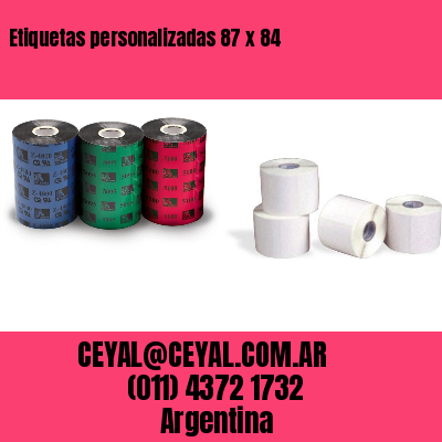 Etiquetas personalizadas 87 x 84