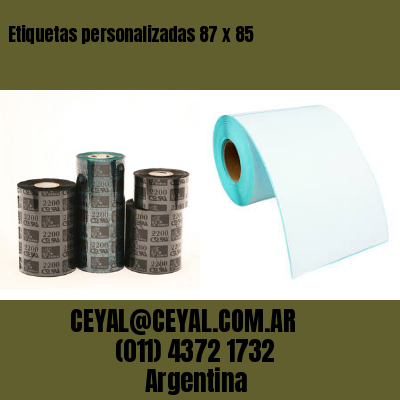 Etiquetas personalizadas 87 x 85