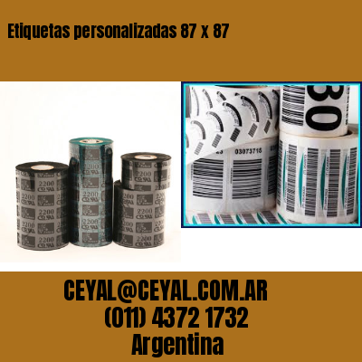 Etiquetas personalizadas 87 x 87