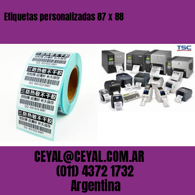 Etiquetas personalizadas 87 x 88