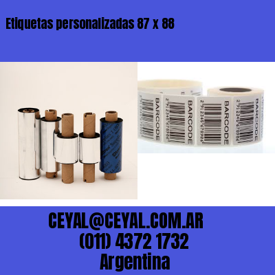 Etiquetas personalizadas 87 x 88