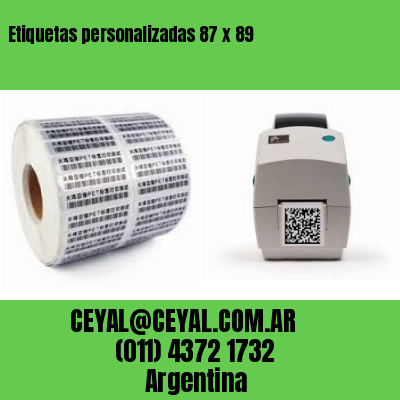 Etiquetas personalizadas 87 x 89