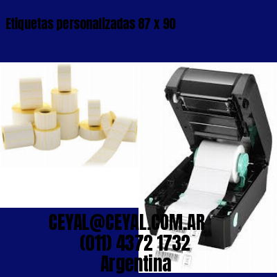 Etiquetas personalizadas 87 x 90