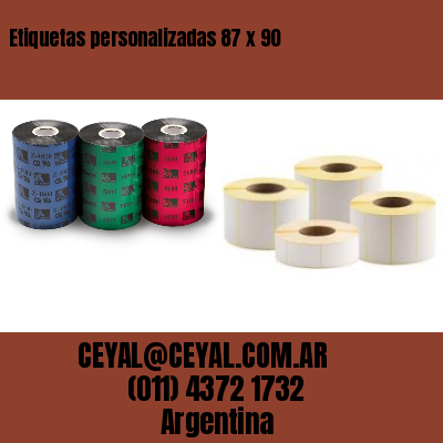 Etiquetas personalizadas 87 x 90