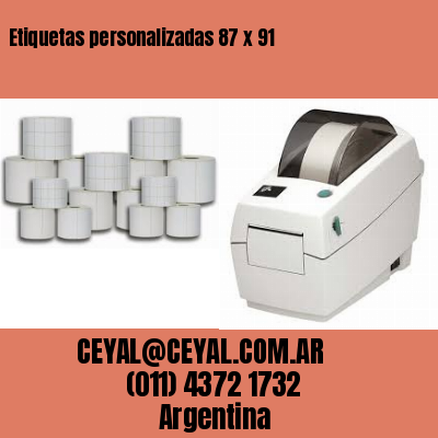 Etiquetas personalizadas 87 x 91
