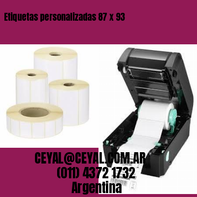Etiquetas personalizadas 87 x 93