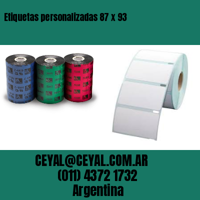 Etiquetas personalizadas 87 x 93