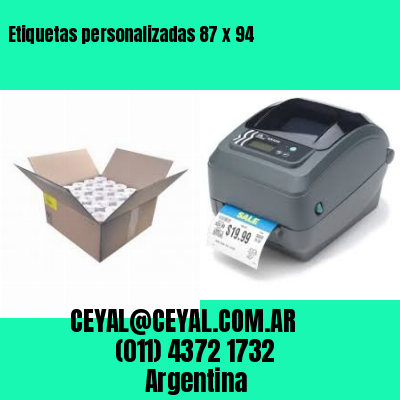 Etiquetas personalizadas 87 x 94
