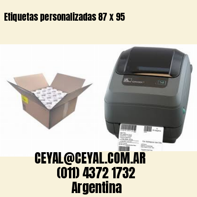 Etiquetas personalizadas 87 x 95