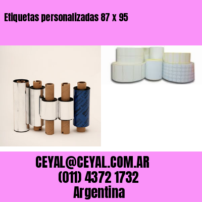 Etiquetas personalizadas 87 x 95