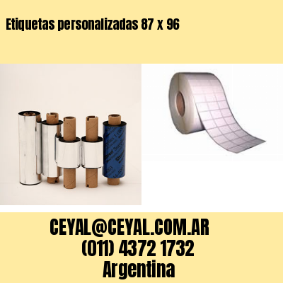 Etiquetas personalizadas 87 x 96