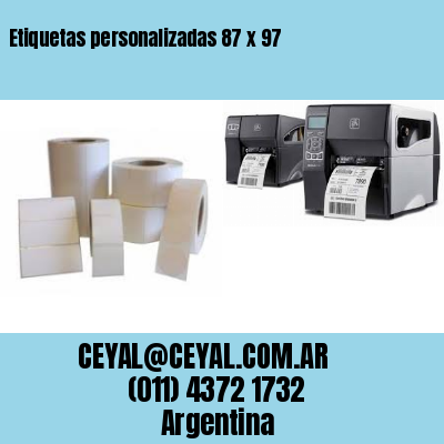 Etiquetas personalizadas 87 x 97