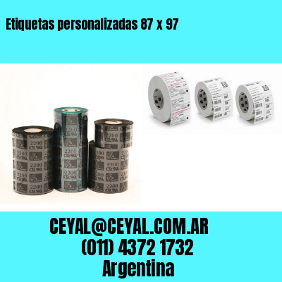 Etiquetas personalizadas 87 x 97
