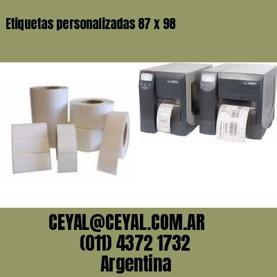 Etiquetas personalizadas 87 x 98
