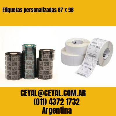 Etiquetas personalizadas 87 x 98