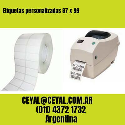 Etiquetas personalizadas 87 x 99