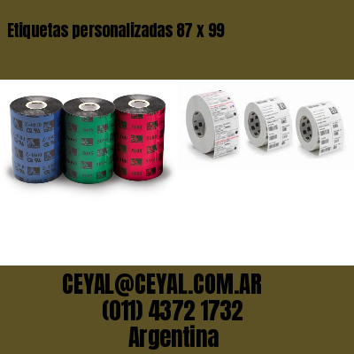 Etiquetas personalizadas 87 x 99