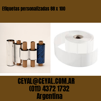 Etiquetas personalizadas 88 x 100