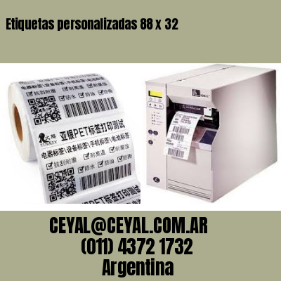 Etiquetas personalizadas 88 x 32