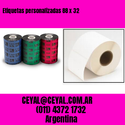 Etiquetas personalizadas 88 x 32