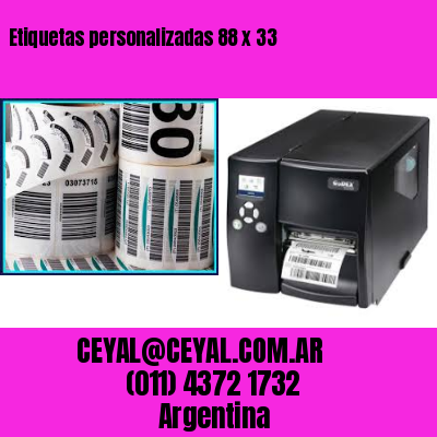 Etiquetas personalizadas 88 x 33