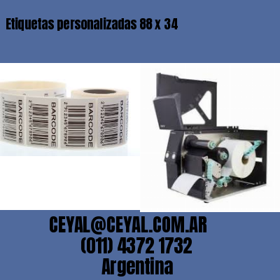 Etiquetas personalizadas 88 x 34