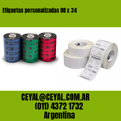 Etiquetas personalizadas 88 x 34