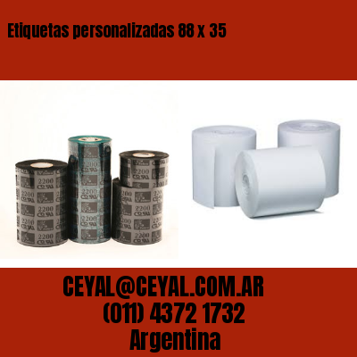 Etiquetas personalizadas 88 x 35