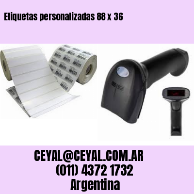 Etiquetas personalizadas 88 x 36