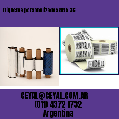 Etiquetas personalizadas 88 x 36