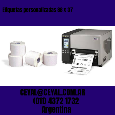 Etiquetas personalizadas 88 x 37