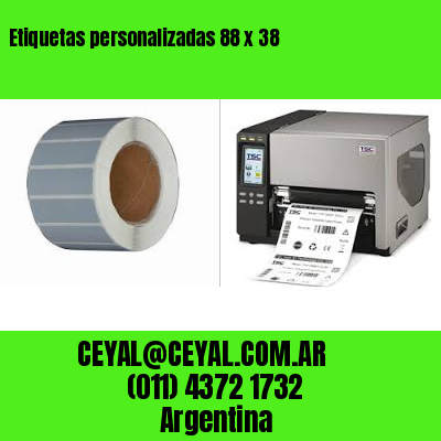 Etiquetas personalizadas 88 x 38