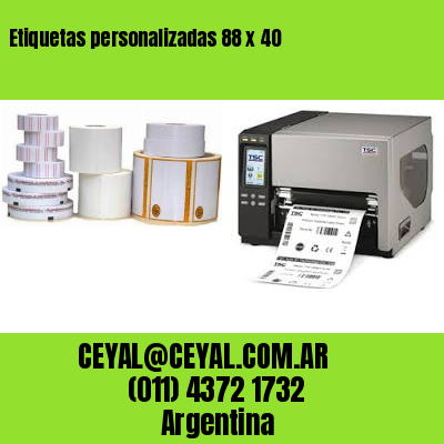Etiquetas personalizadas 88 x 40
