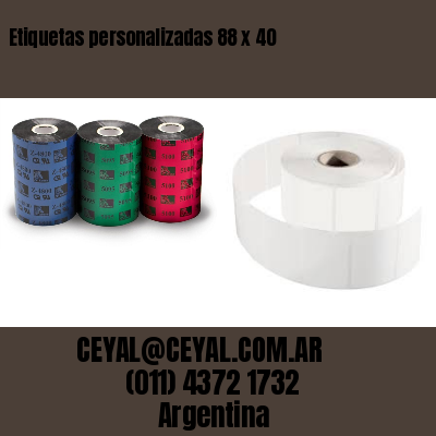 Etiquetas personalizadas 88 x 40