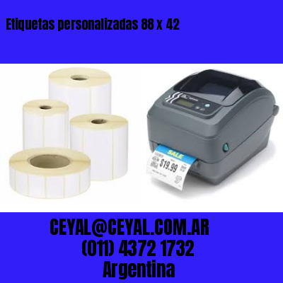 Etiquetas personalizadas 88 x 42