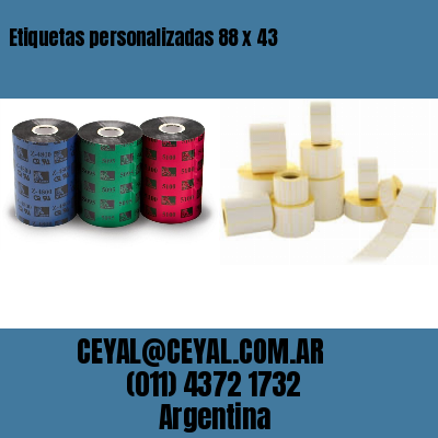 Etiquetas personalizadas 88 x 43