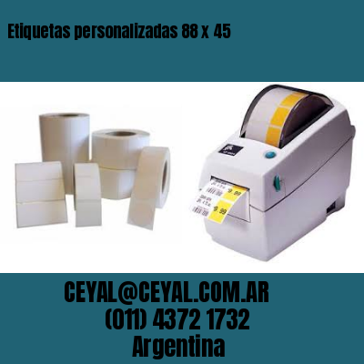 Etiquetas personalizadas 88 x 45