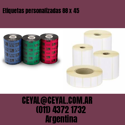 Etiquetas personalizadas 88 x 45
