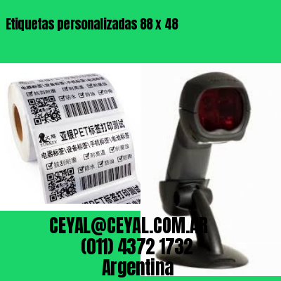Etiquetas personalizadas 88 x 48