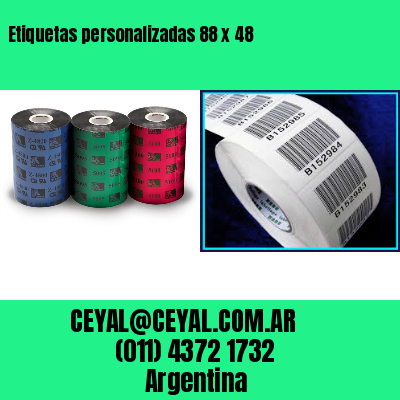 Etiquetas personalizadas 88 x 48